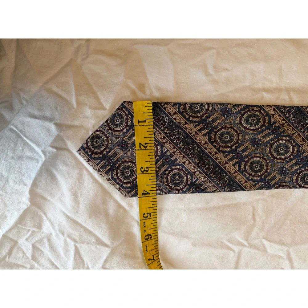 Bill Blass Silk Tie Geometric Pattern Men's Necktie Steampunk Business‎ Formal